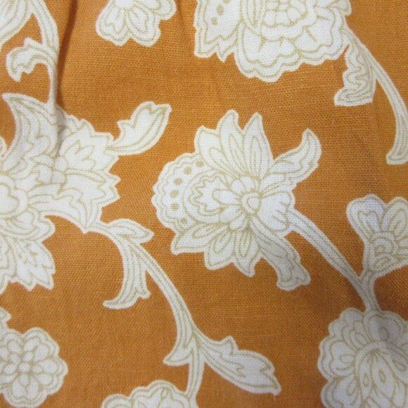 BRIGGS Ladies Linen Blend Shorts Womens Size L Orange Cream Floral Flowers NWT - Picture 6 of 12